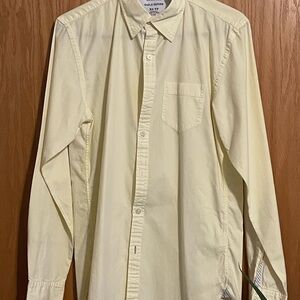 Men’s American Eagle Outfitters Light Yellow Casual Button Down Oxford Shirt